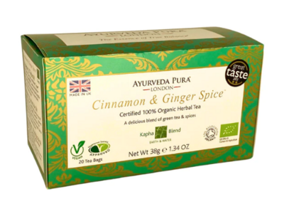 Holistic Essentials/Ayurveda Pura Cinnamon and Ginger Spice Tea - Kapha Dosha