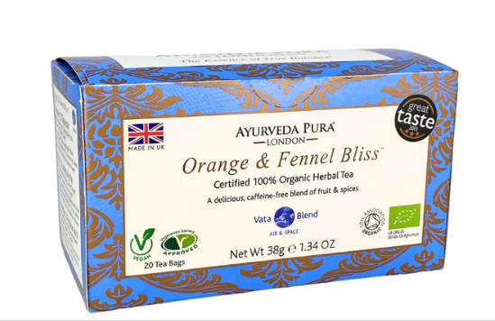 Holistic Essentials/Ayurveda Pura Orange and Fennel Bliss Tea - Vata Blend
