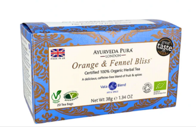 Holistic Essentials/Ayurveda Pura Orange and Fennel Bliss Tea - Vata Blend