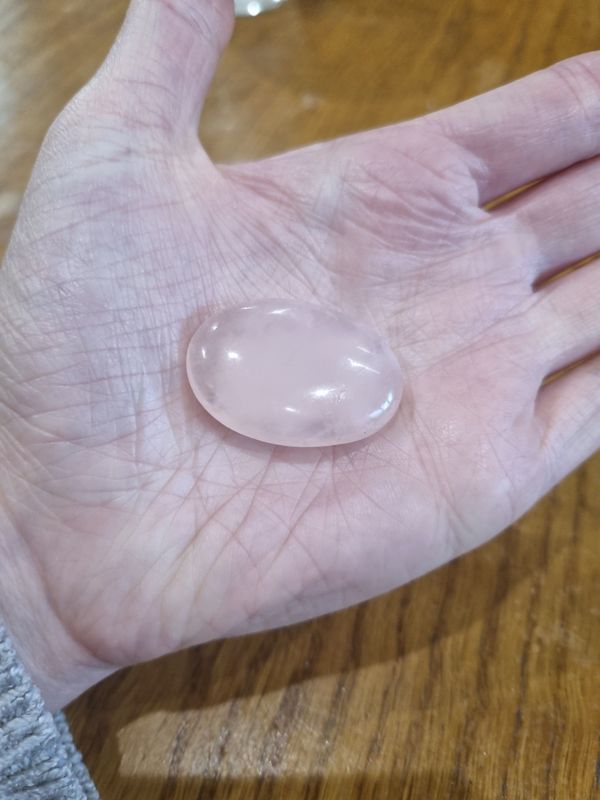 Small Rose Quartz Palm Stone