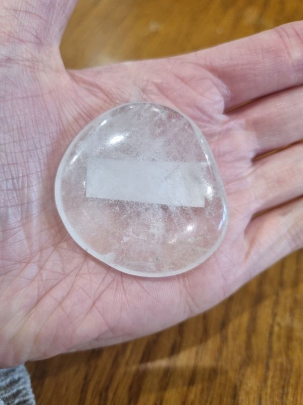 Large Clear Quartz Palm Stone