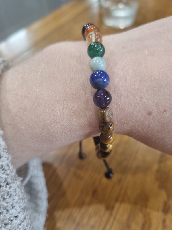Tigers Eye Adjustable Chakra Bracelet