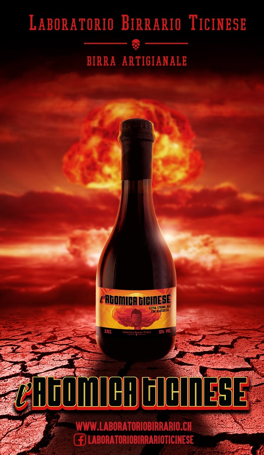 L'ATOMICA TICINESE Extra strong Ale - 8 bottiglie da 33cl