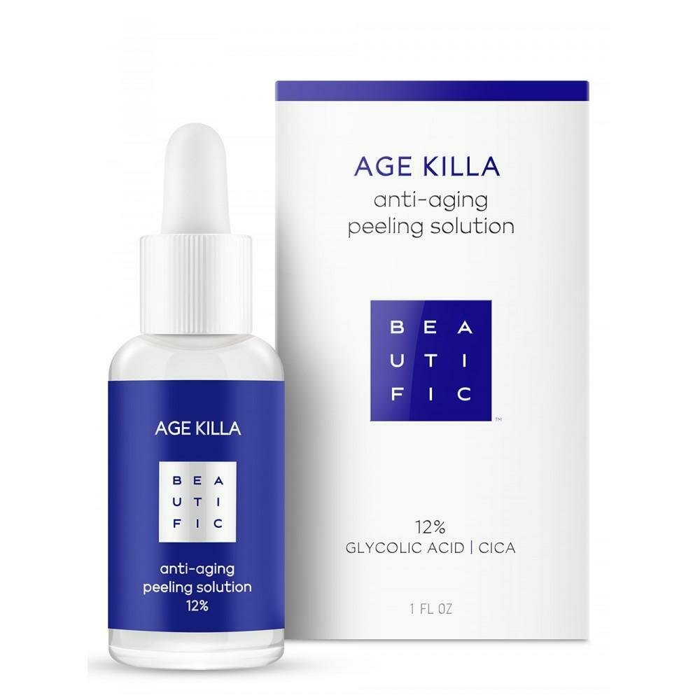 Beautific Age Killa Anti-Aging Peeling Solution Омолаживающий пилинг 12% с гликолевой кислотой и центеллой азиатской