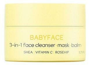 Beautific Babyface 3 in 1 Face Cleanser Mask Balm Мультифункциональная маска для мягкости и гладкости кожи с маслом Ши, экстрактом шиповника и витамином С