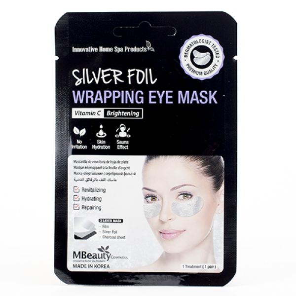 MBeauty Silver Foil Wrapping Eye Mask Восстанавливающие серебряные фольгированные патчи с витамином С