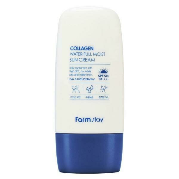 FarmStay Collagen Water Full Moist Sun Cream SPF50+/PA++++ Увлажняющий солнцезащитный крем с коллагеном