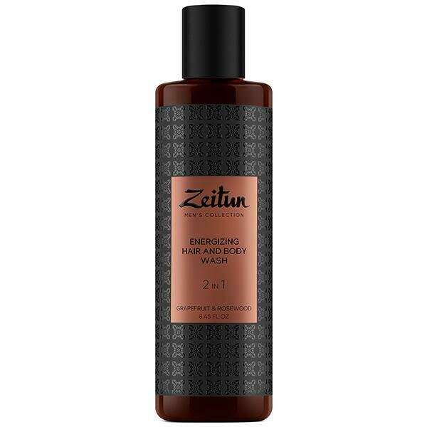 Zeitun Energizing Hair And Body Wash Очищающий гель для волос и тела 2 в 1 для мужчин с грейпфрутом и розовым деревом