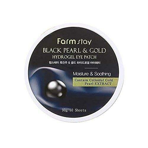 FarmStay Black Pearl and Gold Hydrogel Eye Patch Гидрогелевые патчи для глаз с черным жемчугом и золотом (30 пар)