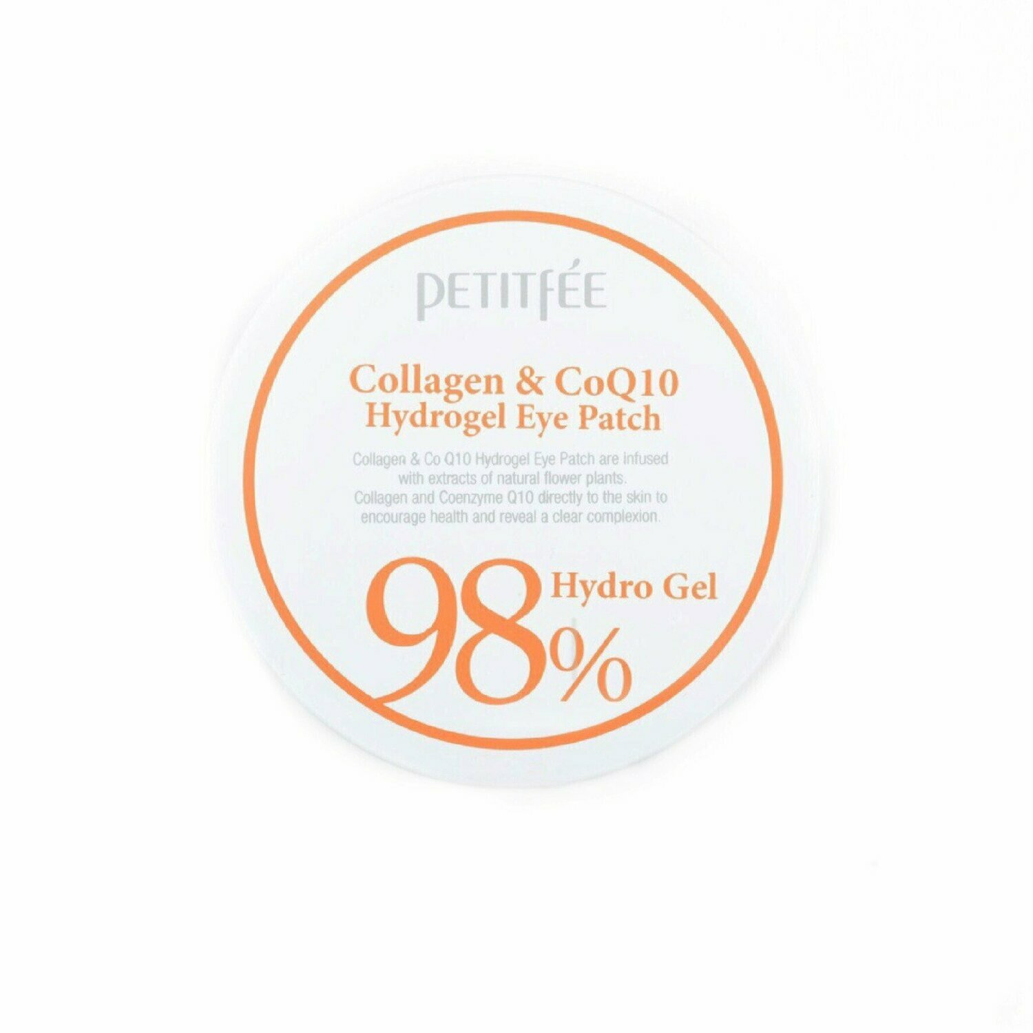 Petitfee 98% Collagen & CoQ10 Гидрогелевые патчи для глаз (30 пар)