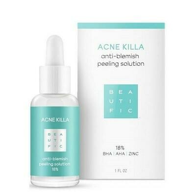 Beautific Acne Killa Anti-Blemish Peeling Solution Пилинг для лечения акне 18% с салициловой кислотой и цинком
