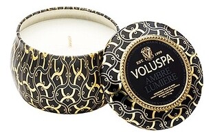 Voluspa Ambre lumiere Ароматическая свеча с ароматом ванили и индонезийской пачули