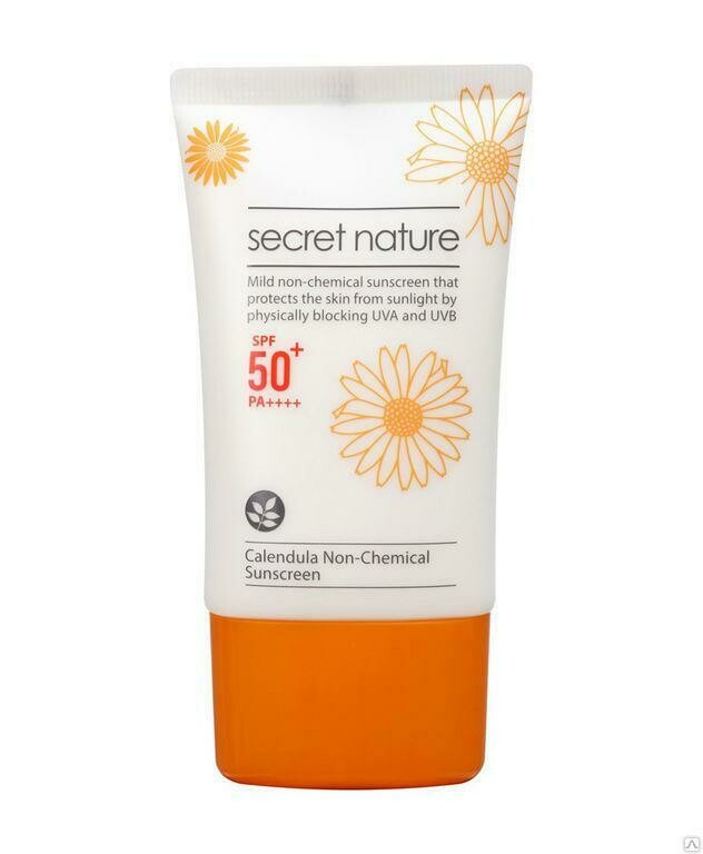 Secret Nature Calendula Non-Chemical Sunscreen SPF50+/PA++++ Солнцезащитный крем с календулой