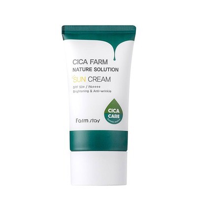 FarmStay Cica Farm Nature Solution Sun Cream Восстанавливающий солнцезащитный крем, SPF50+