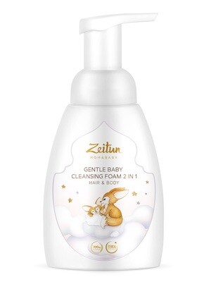 Zeitun Gentle Baby Cleansing Foam Нежная детская пенка 2 в 1: для очищения волос и тела 0+