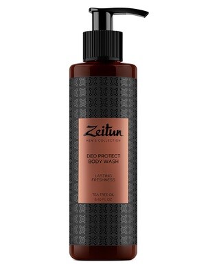 Zeitun Deo Protect Body Wash Гель для душа защитный с антибактериальным эффектом с маслом чайного дерева