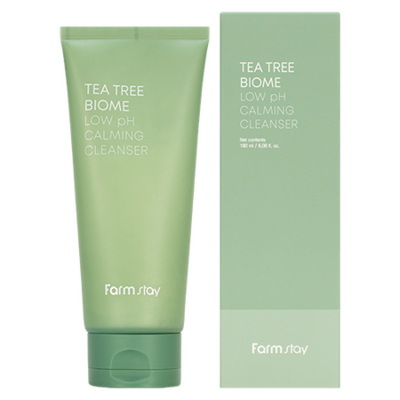 FarmStay Tea Tree Biome Low pH Calming Cleanser Успокаивающая очищающая пенка c нейтральным pH для чувствительной кожи