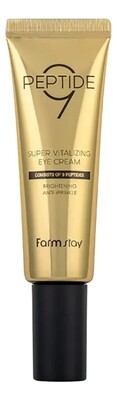 FarmStay Peptide9 Super Vitalizing Eye Cream Омолаживающий крем для области вокруг глаз с комплексом из 9 пептидов