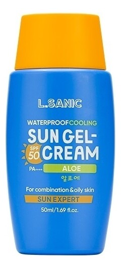 L.Sanic Sun Expert Aloe Waterproof Cooling Sun Gel-Cream Солнцезащитный водостойкий матирующий гель-крем для лица с экстрактом алоэ SPF 50/PA++++