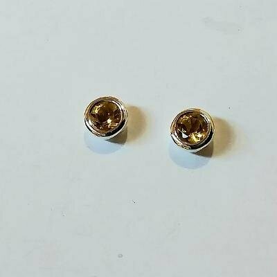 Ohrstecker Citrin