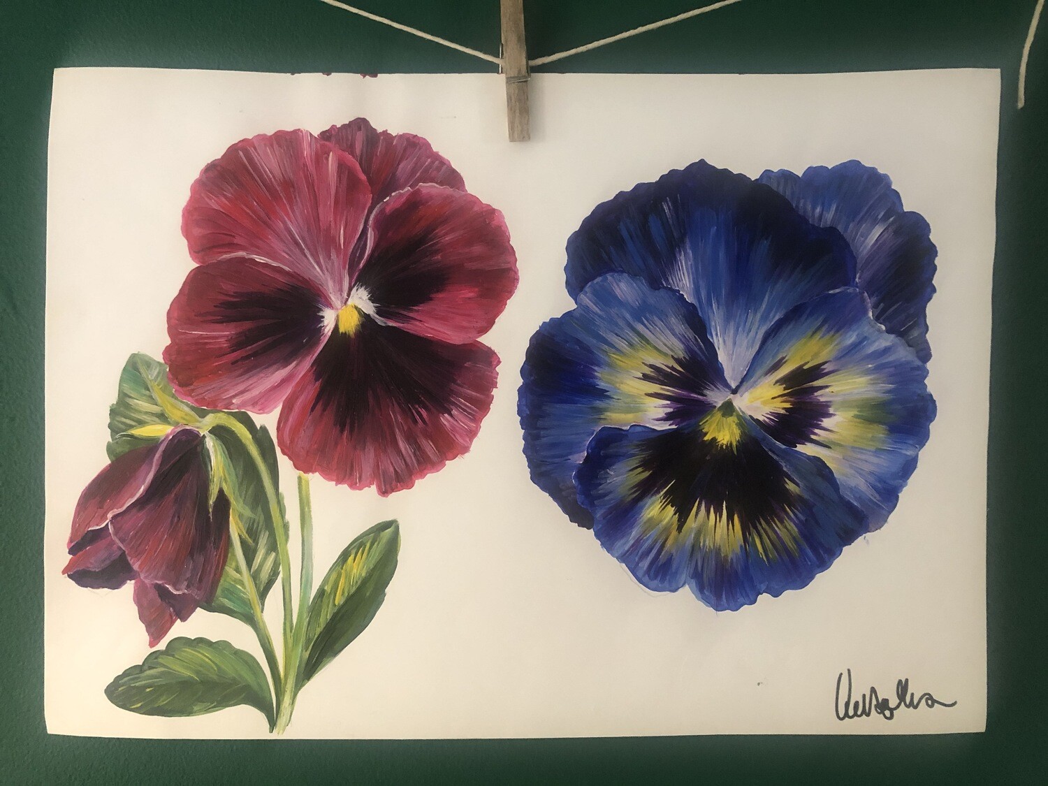 Original pansy artwork by Victoria Sanders Original pansy artwork by Victoria Sanders