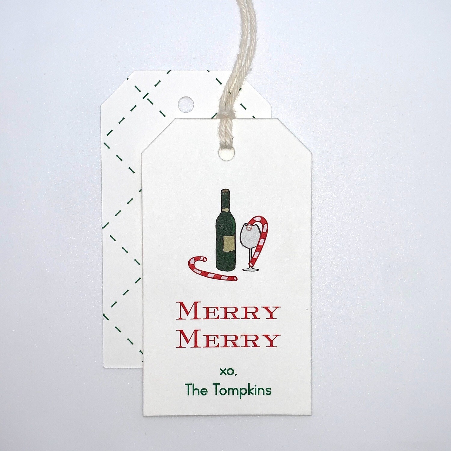 Custom Gift Tags - Holiday Wine