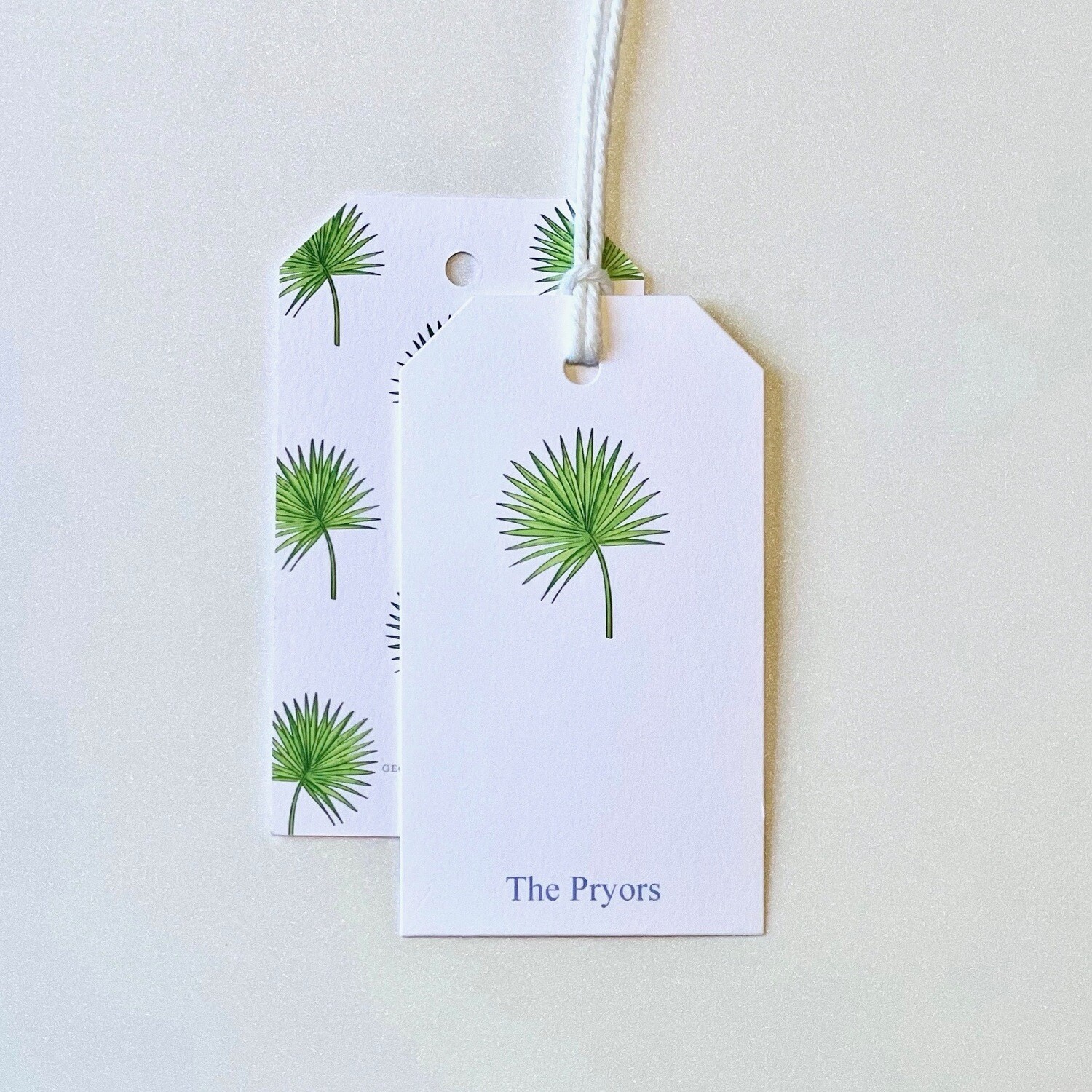Gift Tag - Fan Palm, Green