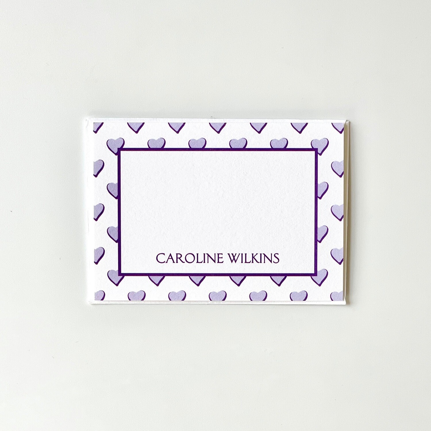 Sweet Hearts (repeat), Lavender - personalized