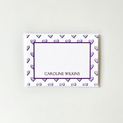 Sweet Hearts (repeat), Lavender - personalized