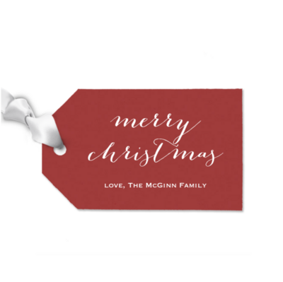 Gift Tag, Merry Christmas (horizontal)