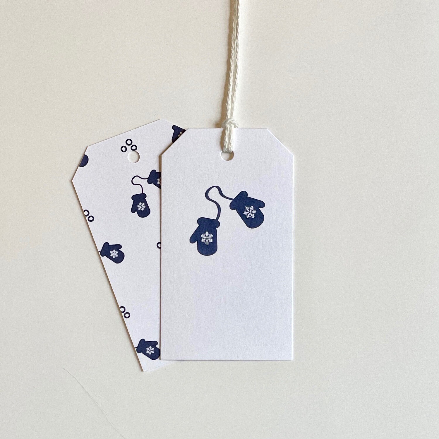 Gift Tag - Mittens, Navy