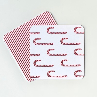Candy Cane - Coaster Set