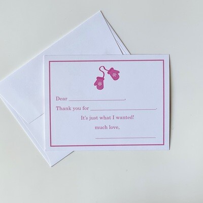 Mittens, Pink - Fill In