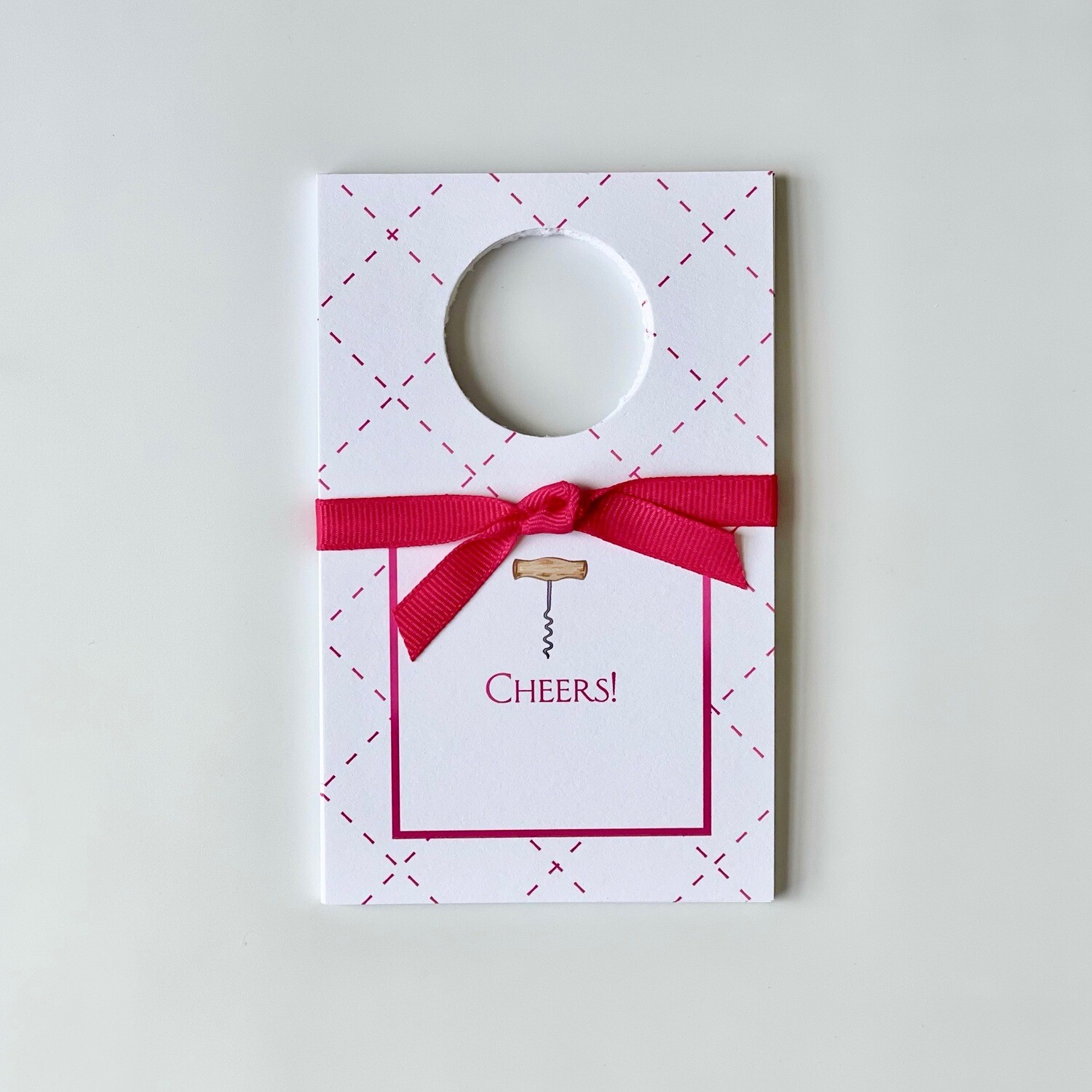 Wine Tags - Corkscrew, Pink