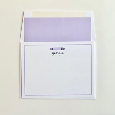 Purple Crayon - stationery
