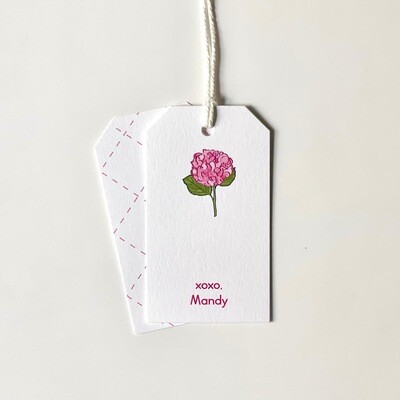 Gift Tag - Pink Hydrangea