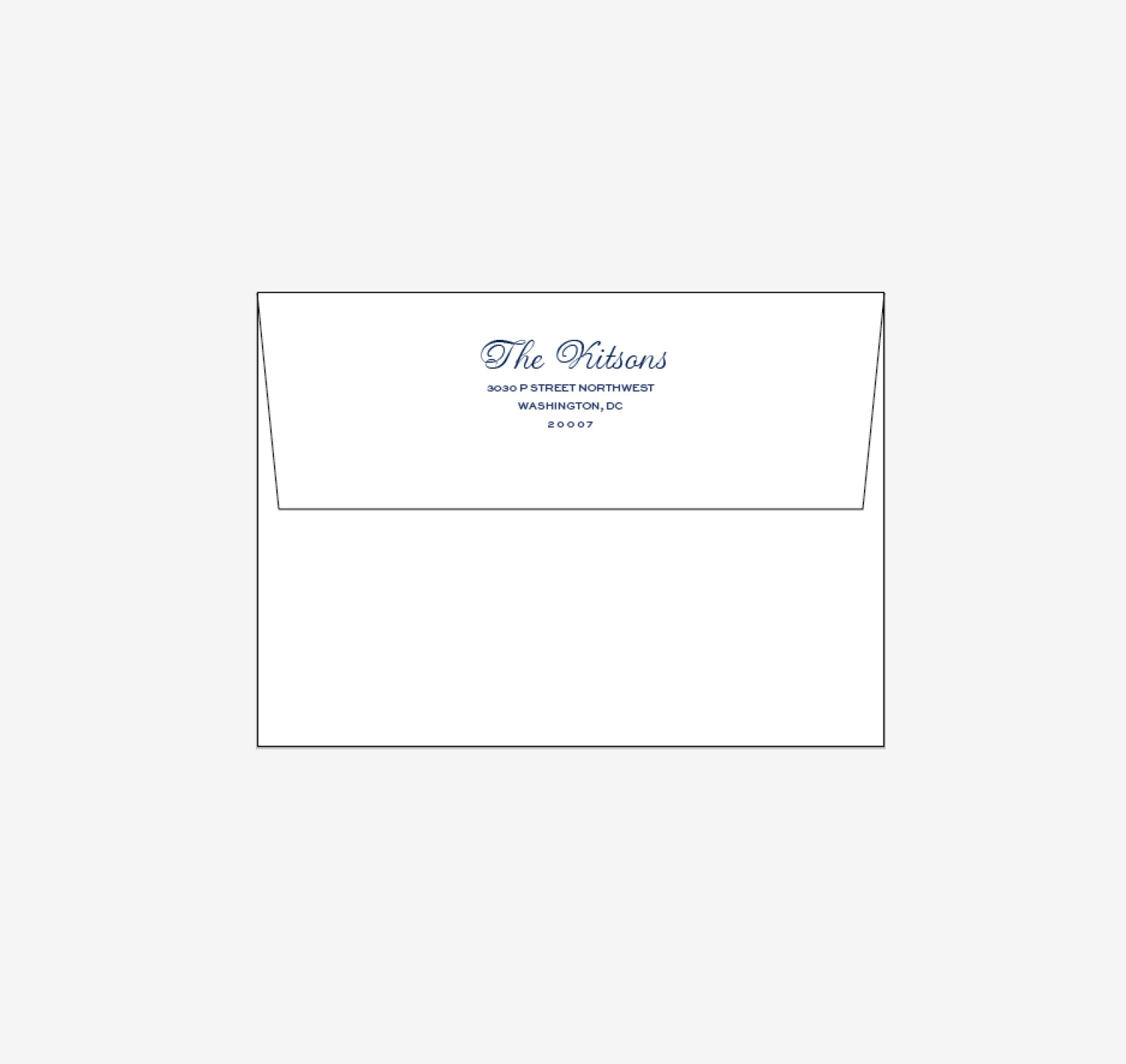 Printed Return Address on Envelope Flap