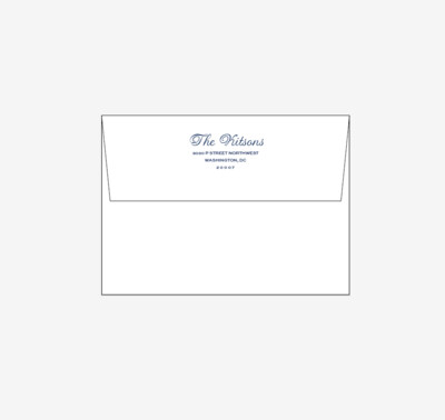 Printed Return Address on Envelope Flap
