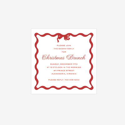Holiday Ribbon Invitation