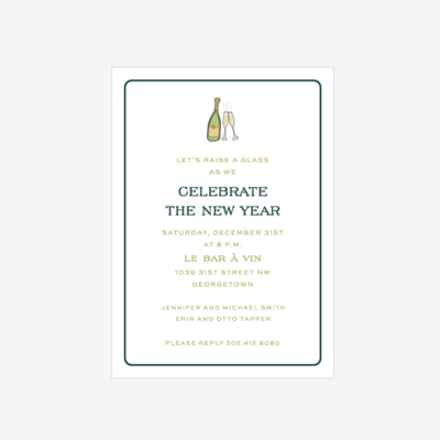 Bubbly New Year Invitation