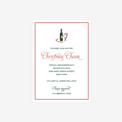 Holiday Wine Invitation