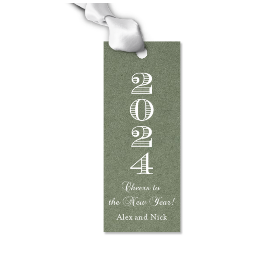 Gift Tag, Cheers to New Year