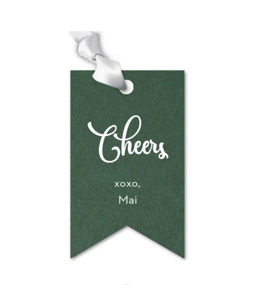 Gift Tag, Ribbon Cheers