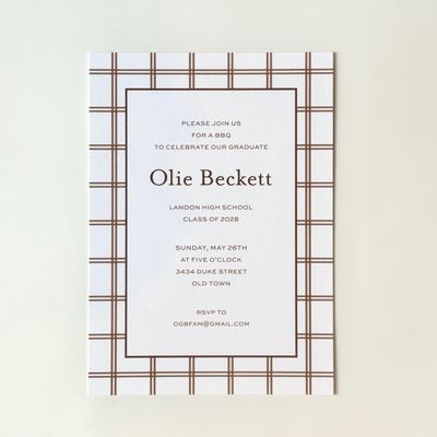 Olie - Graduation Party Invitation