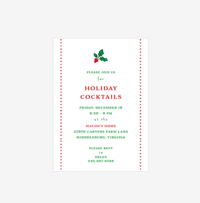 Holly Bunch Invitation