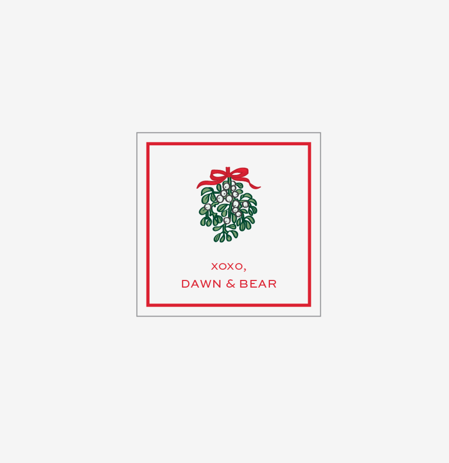 Mistletoe - Personalized Gift Stickers