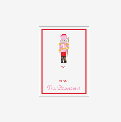 Nutcracker, Pink - Personalized Gift Stickers