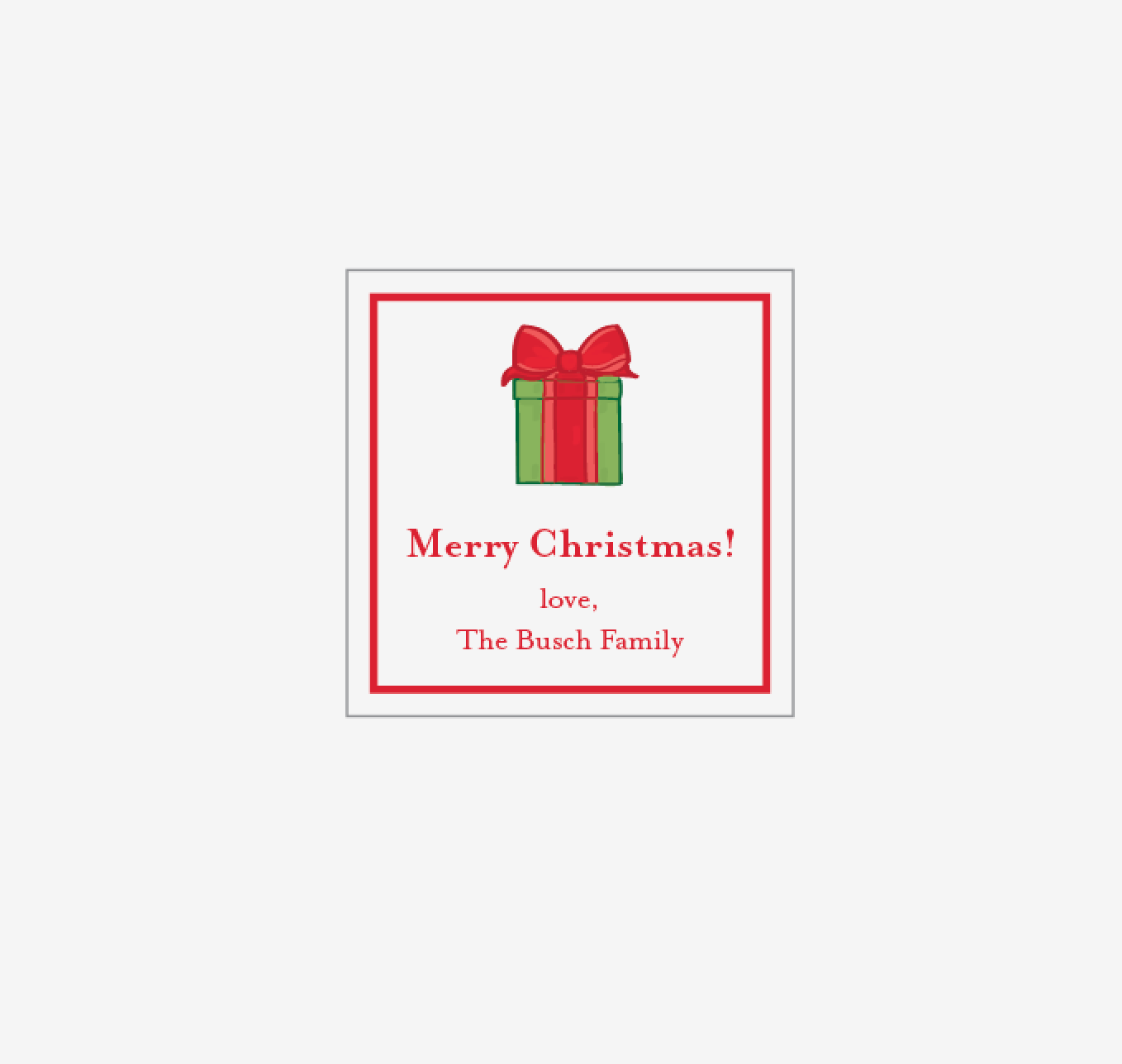 Holiday Present - Personalized Gift Stickers