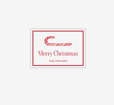 Candy Cane - Personalized Gift Stickers
