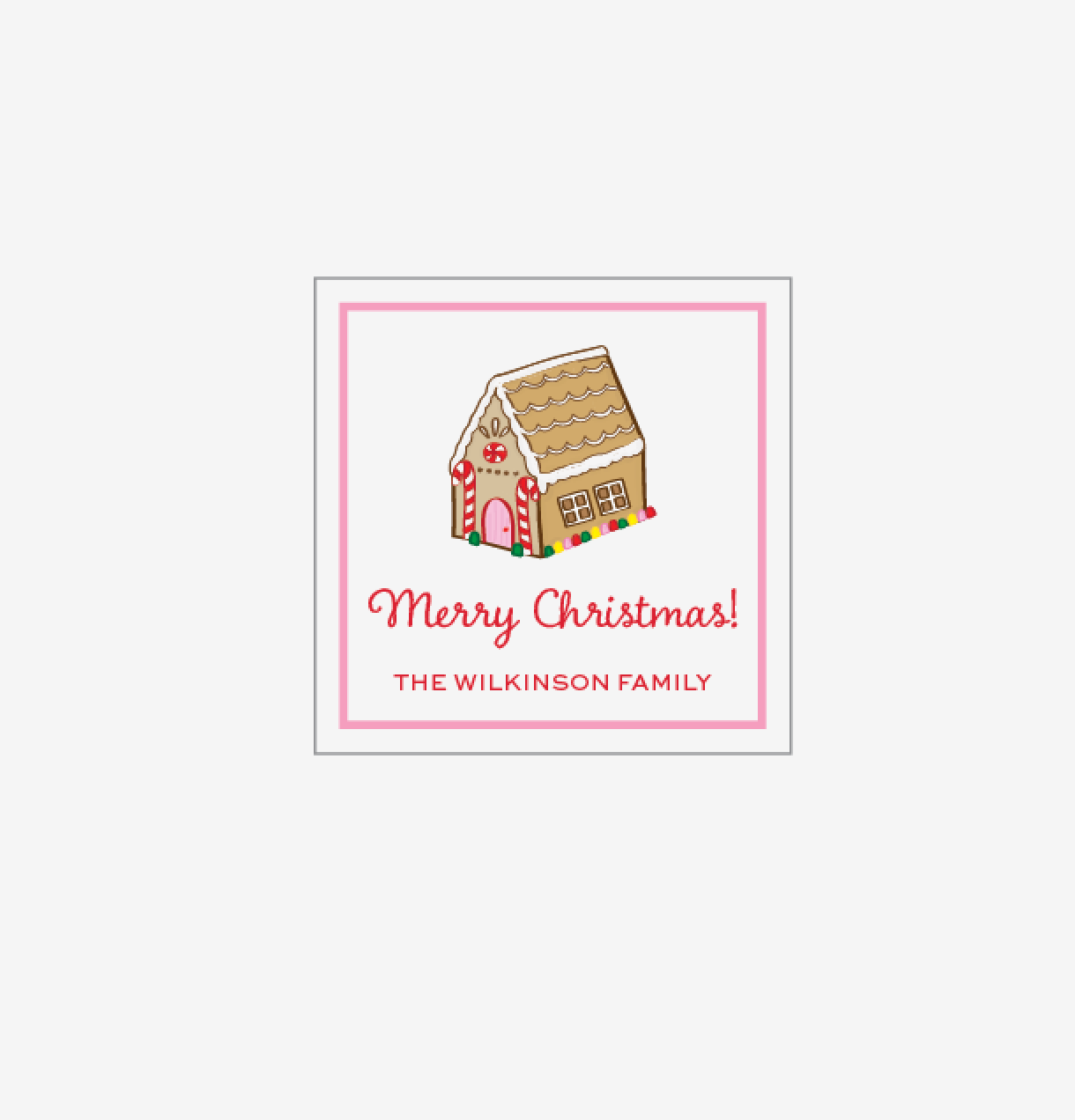 Gingerbread House - Personalized Gift Stickers